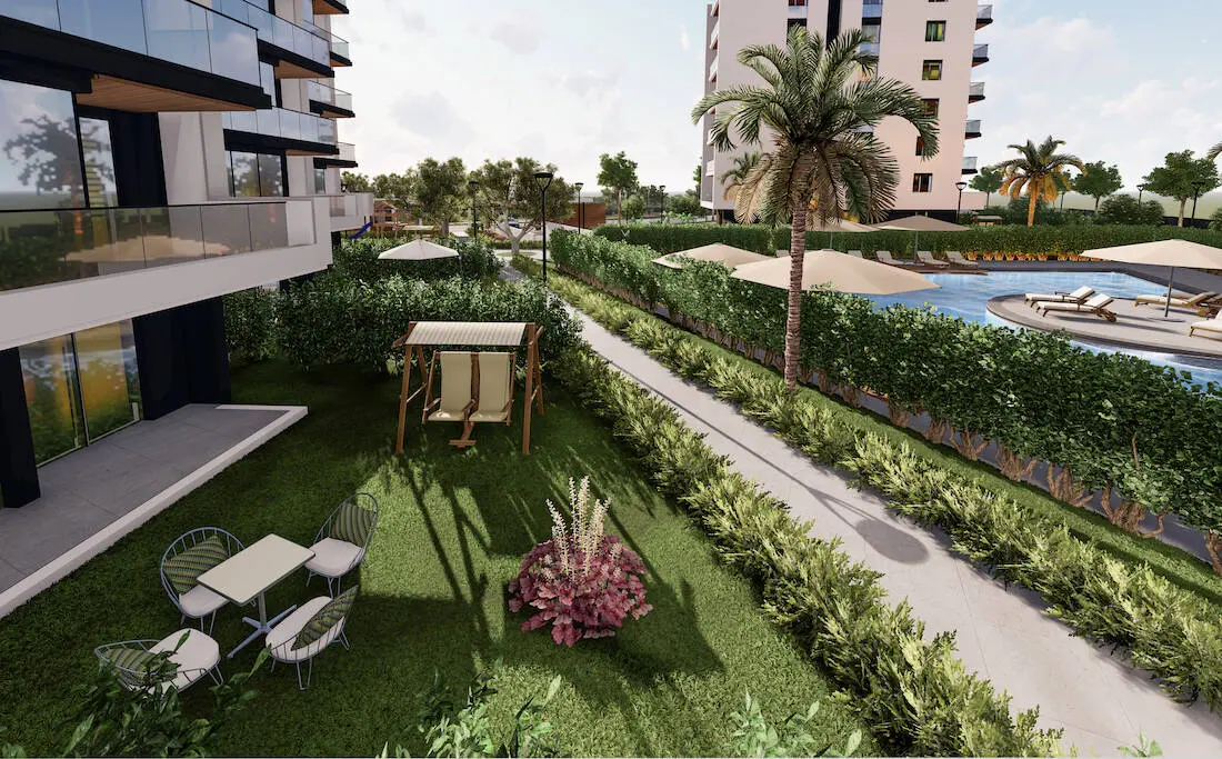 Mature garden